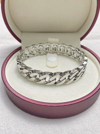 Round Luxurious Wide Band Hammered Gold Bracelet