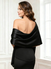 Women's Simple Satin Party Cape