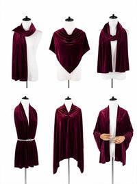 Women's Simple Velvet Shawl, Formal Evening Wrap for Wedding Party