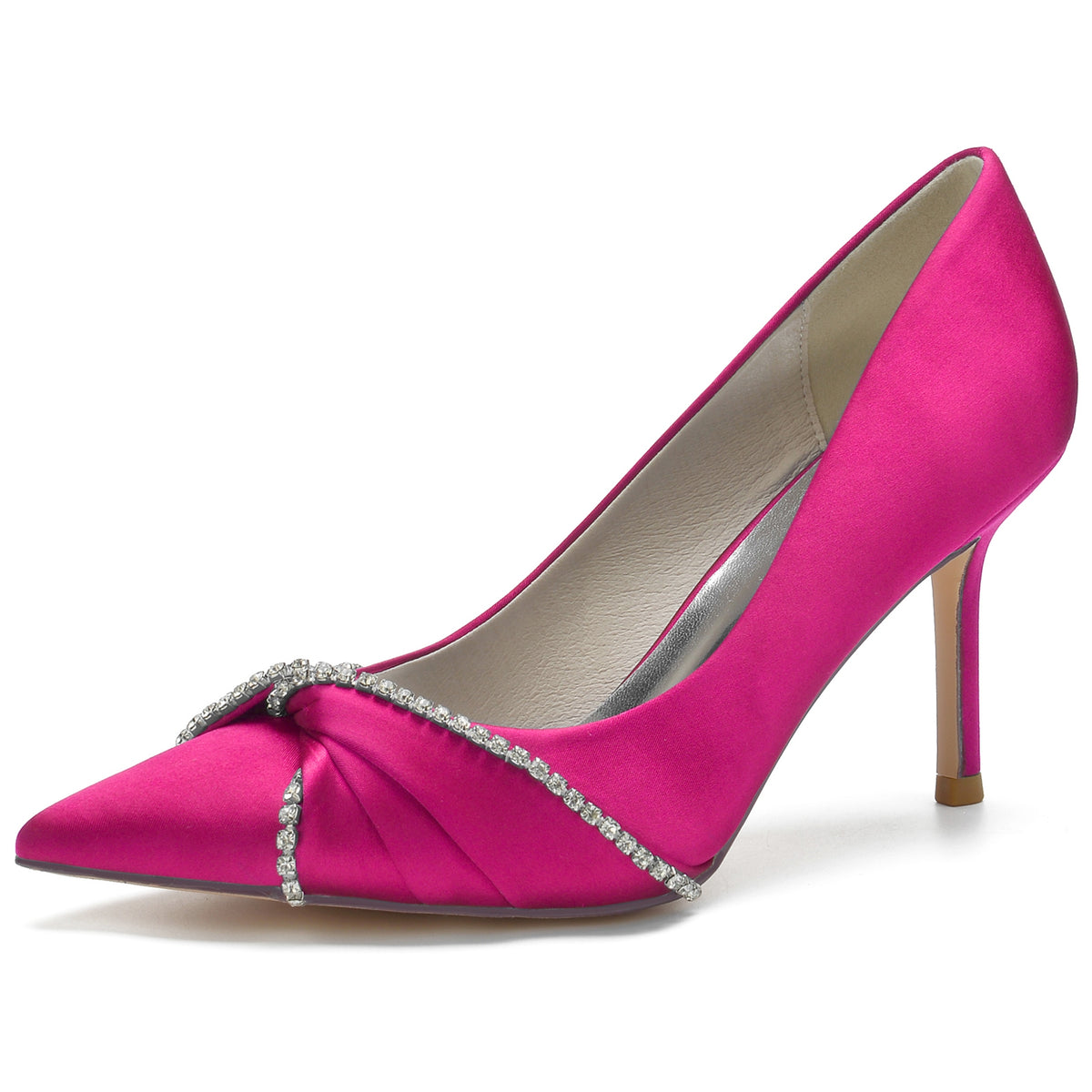 Stiletto Heel Elegant Rhinestone Knot Wedding Shoes for Women