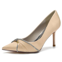 Stiletto Heel Elegant Rhinestone Knot Wedding Shoes for Women