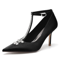 Women's Rhinestone High Heel Ankle Straps Chic Wedding Shoes