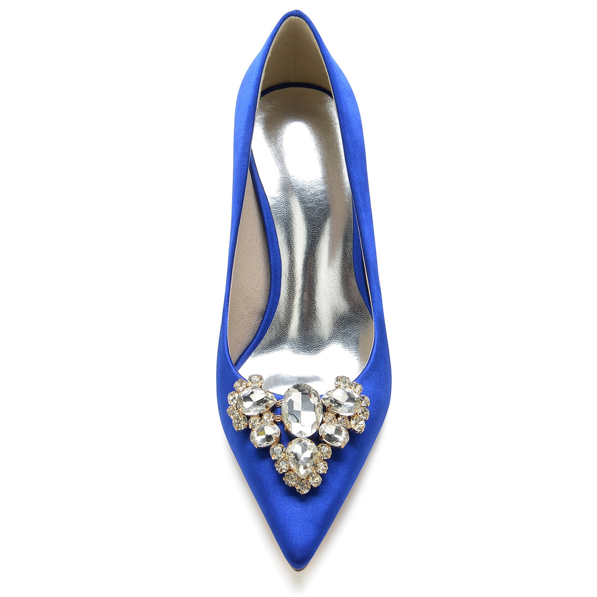Women's Pointed Toe Stiletto Heel Heart Rhinestone Elegant Wedding Shoes