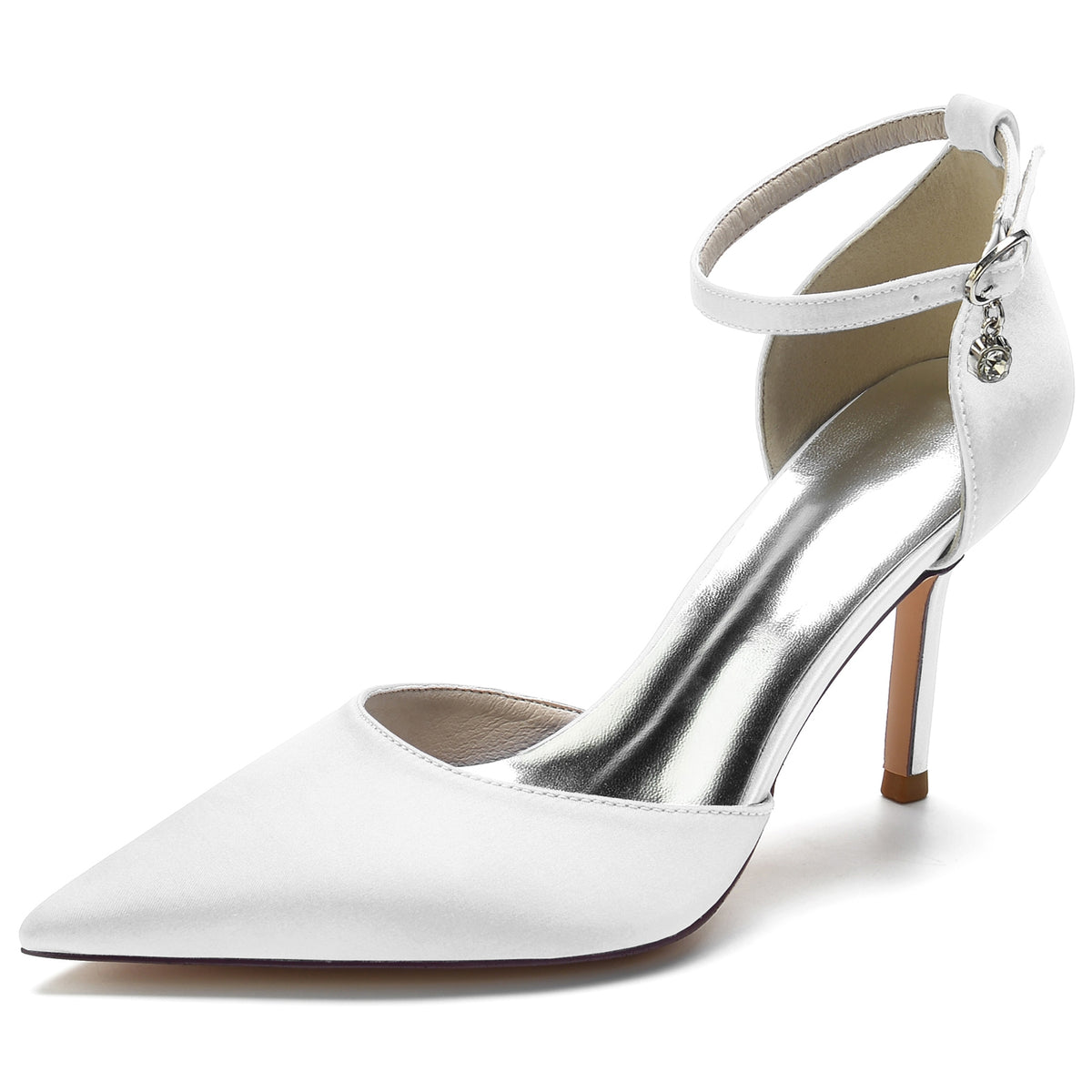 Women's Pointed Toe Ankle Straps Minimalist Wedding Party Shoes