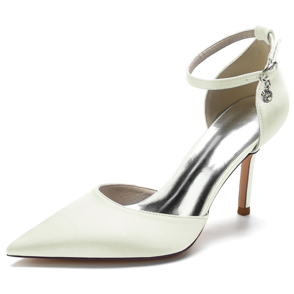 Women's Pointed Toe Ankle Straps Minimalist Wedding Party Shoes