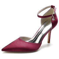 Women's Pointed Toe Ankle Straps Minimalist Wedding Party Shoes