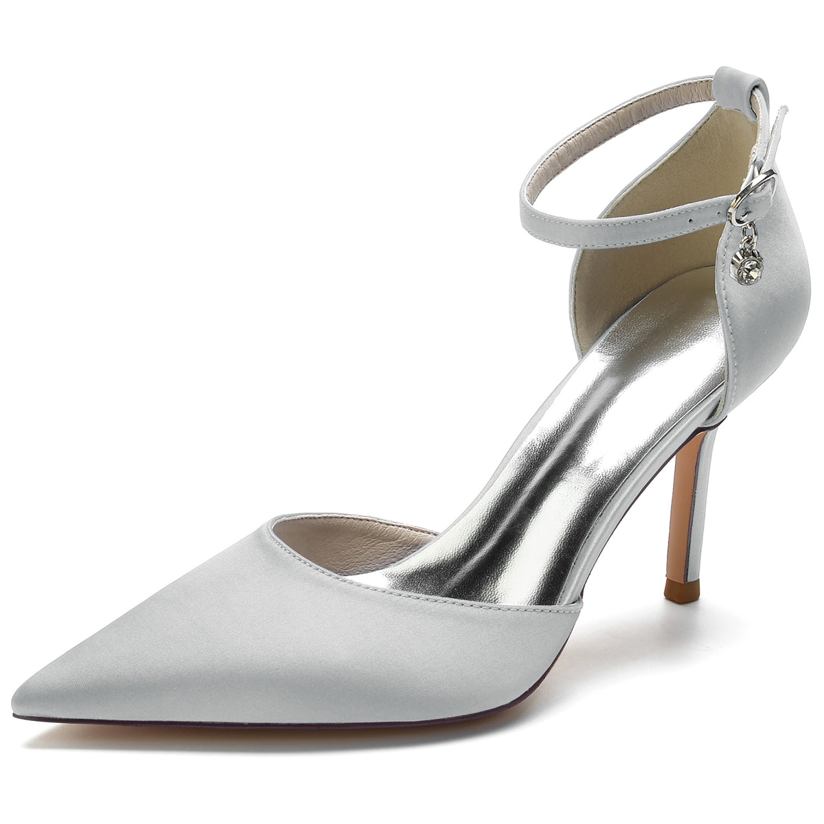 Women's Pointed Toe Ankle Straps Minimalist Wedding Party Shoes