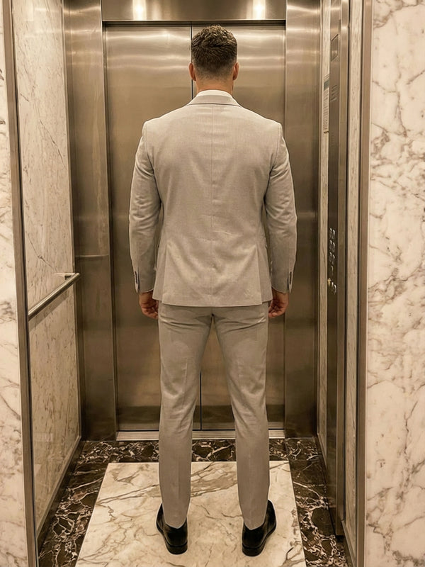 Men's 3 Pieces Tailored Fit Single Breasted Two-Buttons Notched Lapel Wedding Suits