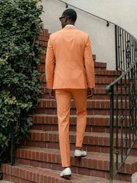 Men's Solid Colored 2 Pieces Single Breasted One Button Peak Lapel Wedding Suits