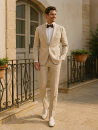 Men's 2 Pieces Tailored Fit Shawl Lapel Single Breasted One Button Prom Wedding Suits