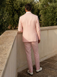 Men's 2 Pieces Tailored Fit Single Breasted Two-Buttons Notch Lapel Casual Wedding Suits