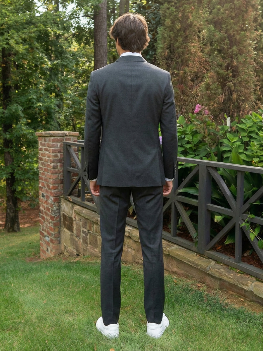 Men's Tailored Fit 3 Pieces Single Breasted Two-Buttons Notched Lapel Party Prom Suits
