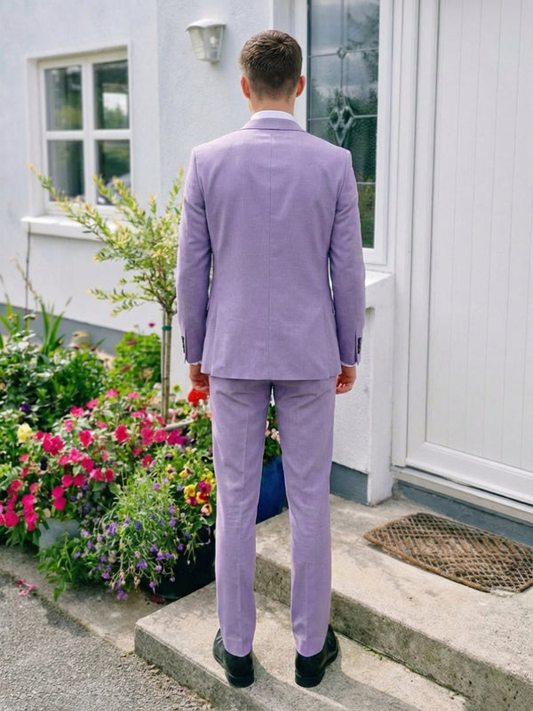 Men's Slim Fit 3 Pieces Single Breasted Two-Buttons Notched Lapel Prom Suits