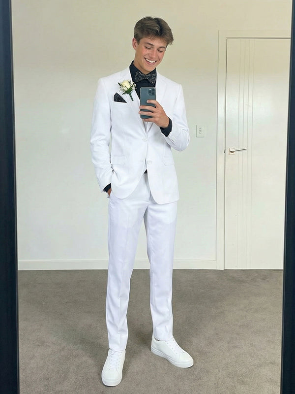 Men's Chic 3 Pieces Single Breasted Two-Buttons Notched Lapel Prom Wedding Suits