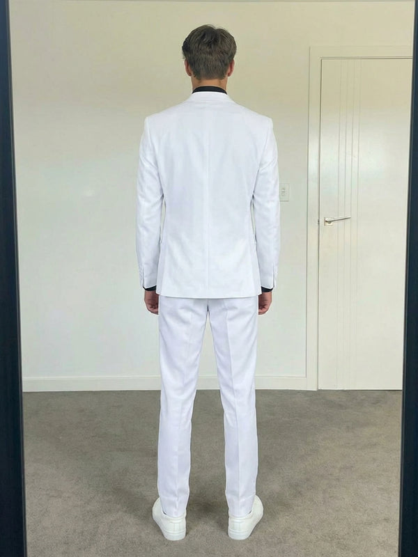 Men's Chic 3 Pieces Single Breasted Two-Buttons Notched Lapel Prom Wedding Suits