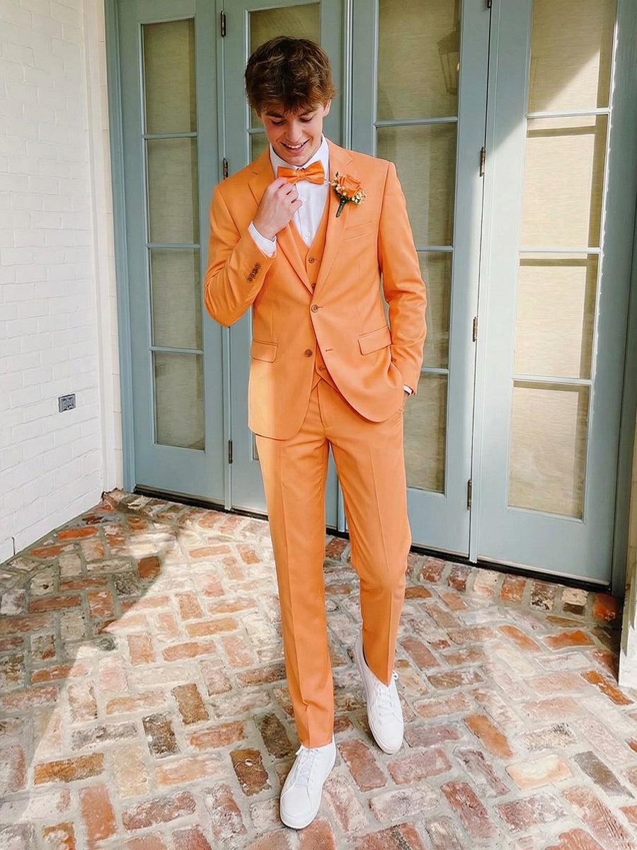 Men's 3 Pieces Single Breasted Two-Buttons Notched Lapel Prom Wedding Suits