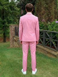 Men's 3 Pieces Solid Colored Single Breasted Two-Buttons Notched Lapel Prom Wedding Suits