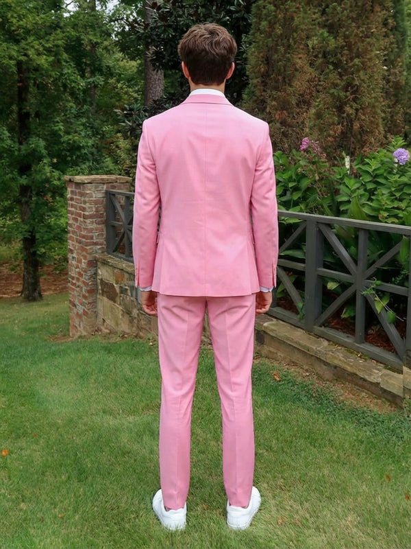 Men's 3 Pieces Solid Colored Single Breasted Two-Buttons Notched Lapel Prom Wedding Suits