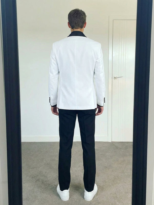 Men's 2 Pieces Tailored Fit Single Breasted One Button Shawl Lapel Prom Wedding Suits