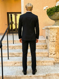 Men's 2 Pieces Stand Fit Single Breasted One Button Shawl Lapel Prom Party Suits