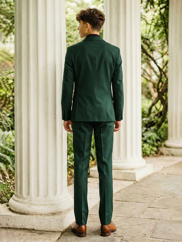 Men's 2 Pieces Stand Fit Single Breasted Two-Buttons Notched Lapel Prom Party Suits