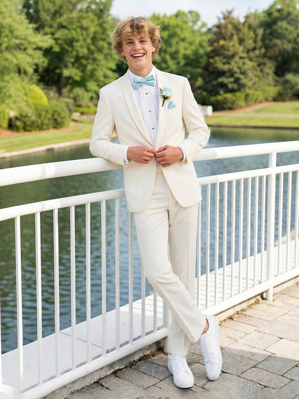 Men's Solid Colored 2 Pieces Single Breasted One Button Shawl Lapel Party Prom Suits
