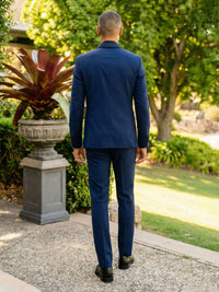Men's Tailored Fit 2 Pieces Single Breasted One Button Peak Lapel Wedding Prom Suits