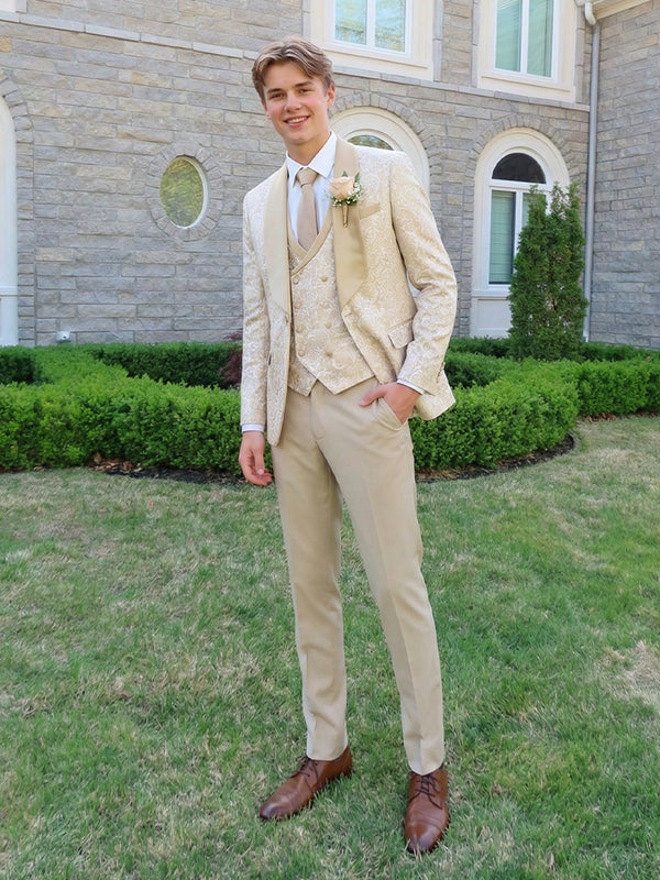 Men's 3 Pieces Chic Single Breasted One-Button Shawl Lapel Party Prom Suits