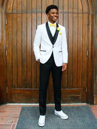 Men's Chic Single Breasted One-Button Shawl Lapel 3 Pieces Wedding Prom Suits