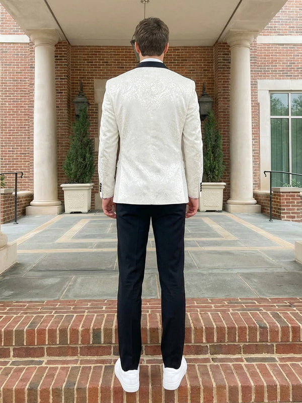 Men's Fashion Single Breasted One-Button 2 Pieces Shawl Lapel Wedding Suits