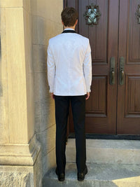 Men's 3 Pieces Jacquard Single Breasted One-Button Shawl Lapel Party Prom Suits