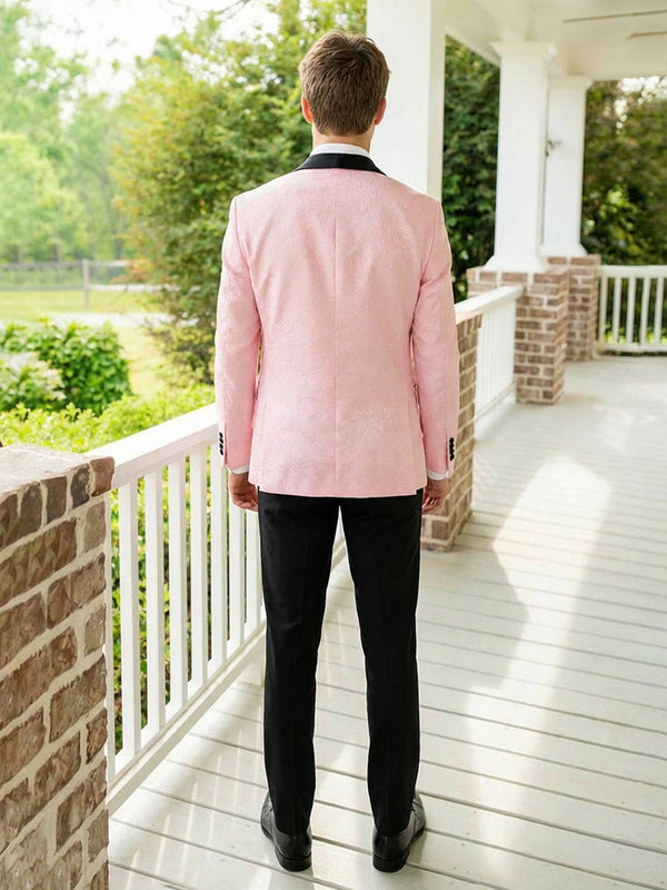 Men's Chic Jacquard 3 Pieces Single Breasted One-Button Shawl Lapel Wedding Prom Suits