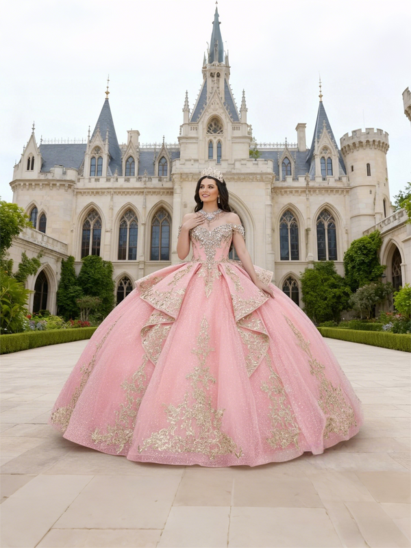 Ball Gowns Tulle Corset Princess Quinceanera Dress for 15th Birthday Photoshoot