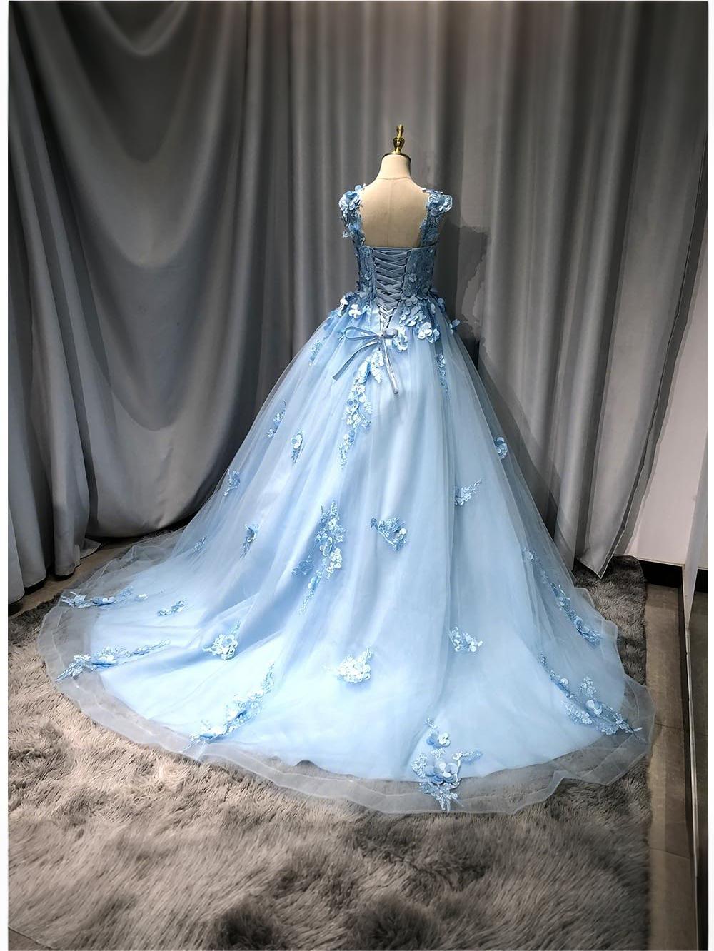 Ball Gowns Rhinestone Corset Princess Empire Waist Quinceanera Dress for 15th Birthday