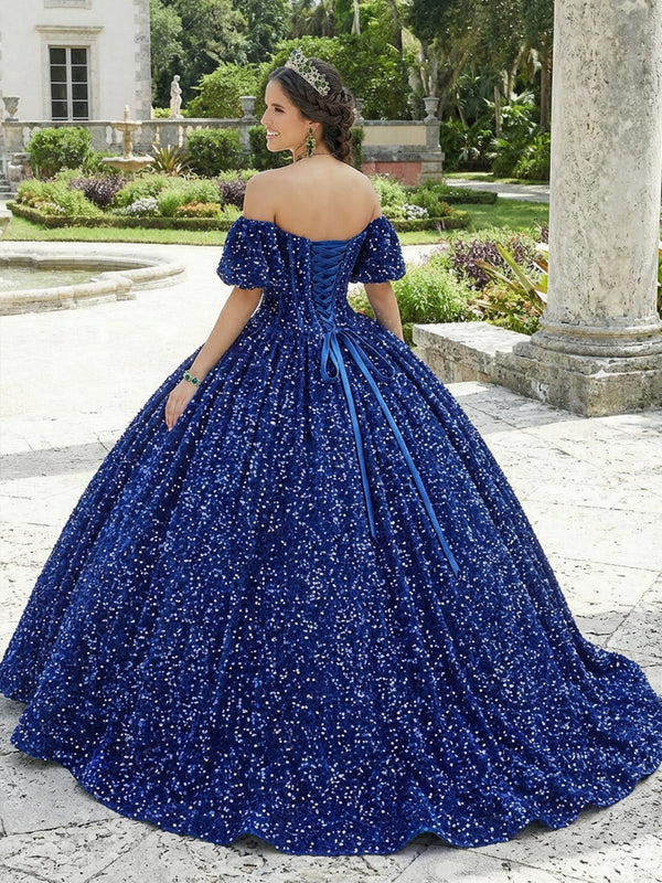 Sparkly Glitter Quinceanera Dress Ball Gowns for Photoshoot for Princess Sweet 15