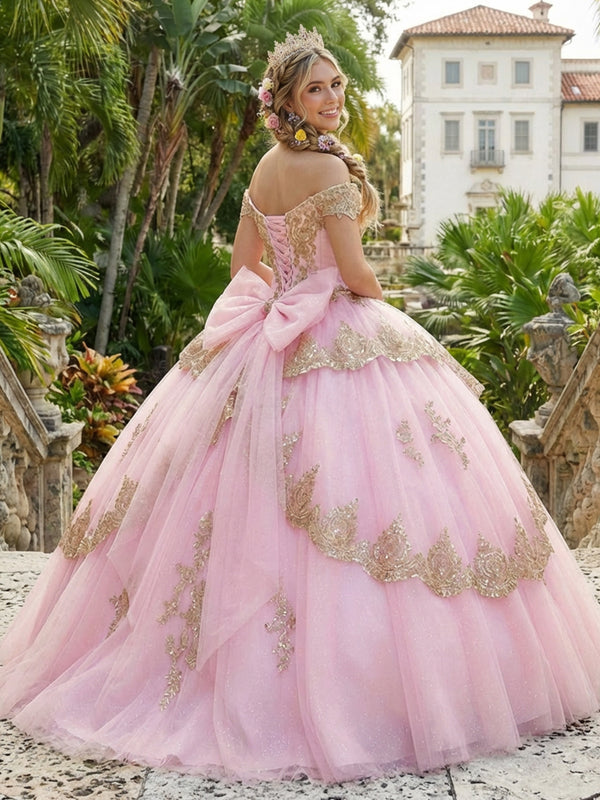 Tulles Quinceanera Dress Off Shoulder Photoshoot for Princess Gowns Sweet 15