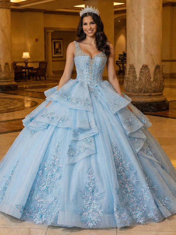 Tulles Quinceanera Dresses for Photoshoot Princess Gowns Sweet 15