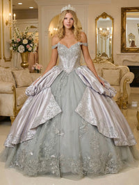 Glitter Strapless Quinceanera Dresses for Sweet 15 16 Ball Gowns Princess PhotoShoot
