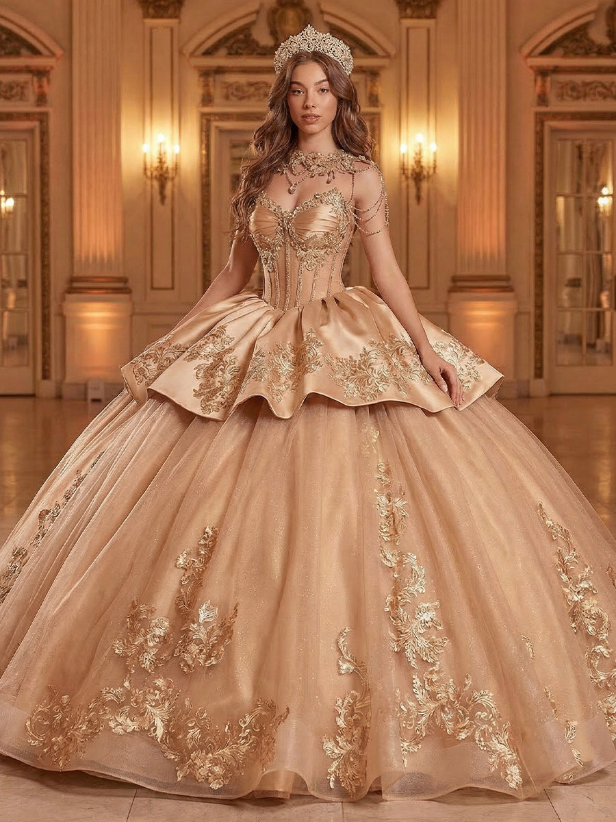 Sparkly Quinceanera Dresses Glitter Ball Gowns for Photoshoot Princess Sweet 15