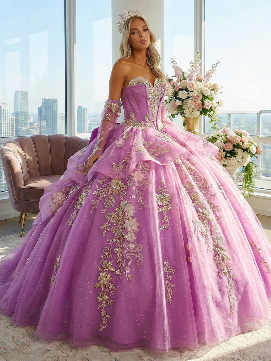 Tulles Quinceanera Dresses Tiered Ball Gowns Photoshoot for Princess Sweet 15