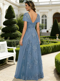 Square Neck Lace Appliques A Line Lace Appliques Mother of the Bride Dresses