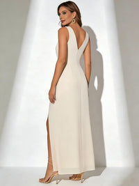 V Neck Chiffon Sleeveless Mother of the Bride Dresses with Ruffles