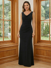 Cowl Neck Chiffon Mother of the Bride Dresses