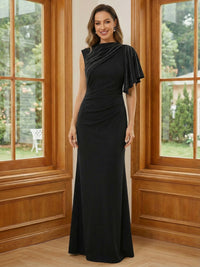 One Shoulder Chiffon Mother of the Bride Dresses