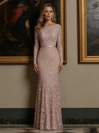 Scoop Neck Floral Print Mermaid Mother of the Bride Dresses