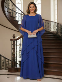 Chiffon Round Neck Mother of the Bride Dresses