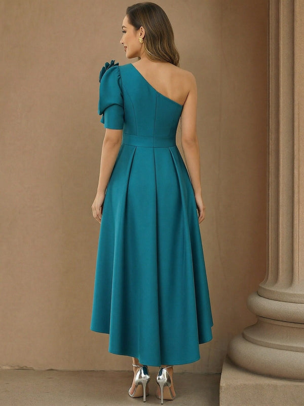 Satin One Shoulder A Line Mother of the Bride Dresses