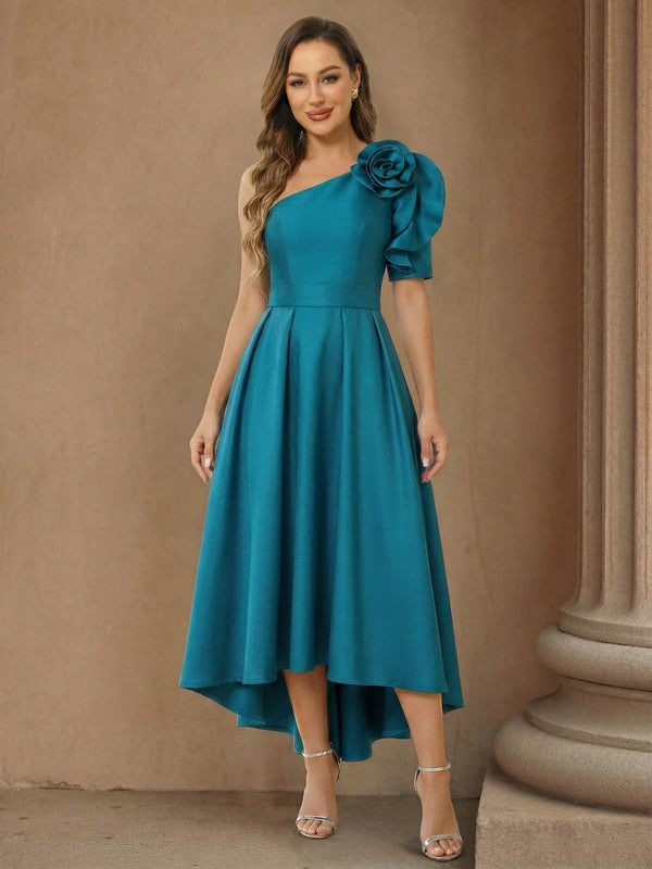 Satin One Shoulder A Line Mother of the Bride Dresses