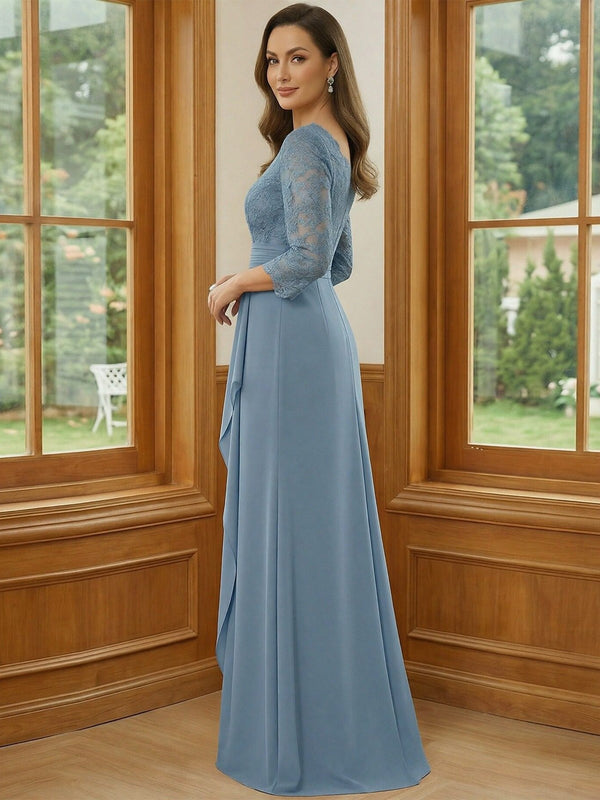 Chiffon Sweetheart Lace Appliques Mother of the Bride Dresses