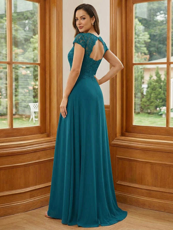 Chiffon Sweetheart Lace Appliques Mother of the Bride Dresses